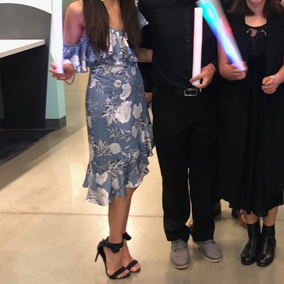 Lucy Paris Emely Asymmetric Floral Print Dress - Picture 5 of 5